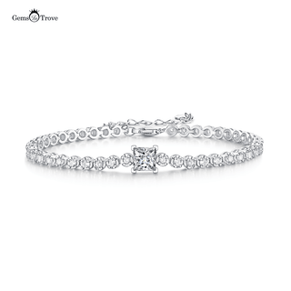 Princess Moissanite Diamond Tennis Bracelet