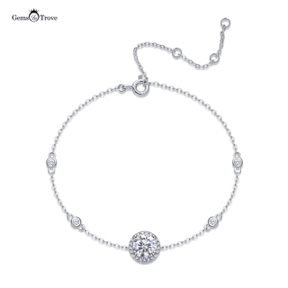 Elegant Halo Moissanite Bracelet