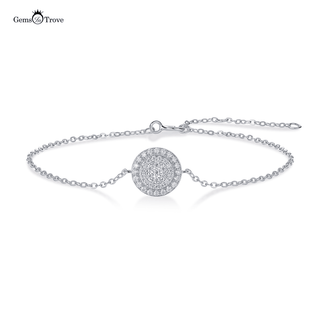 Elegant Moissanite Silver Bracelet