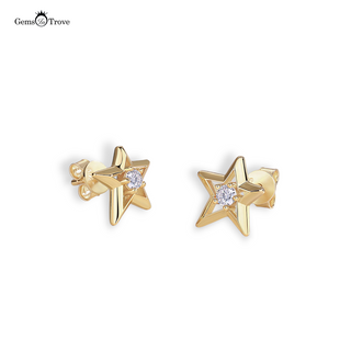 Star Moissanite Diamond Studs
