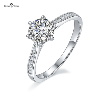 Pave Brilliant Cut Moissanite Ring