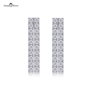 Resplendent Moissanite Bar Earrings