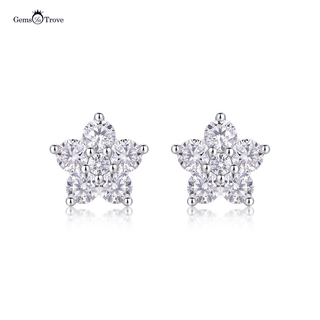 Starburst Moissanite Stud Earrings