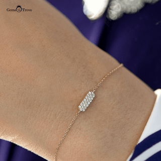 Sparkling Diamond Bar Bracelet