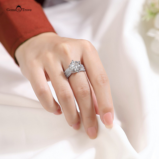Rising Sun moissanite ring