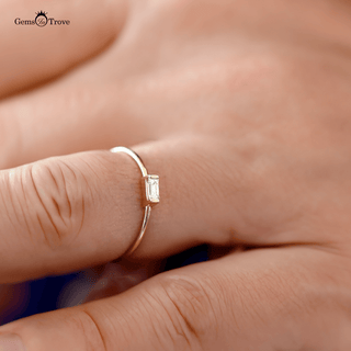 Minimalist Baguette Diamond Ring