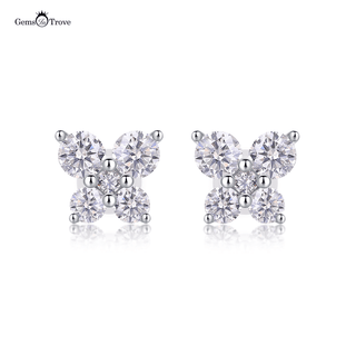 Cluster Moissanite Stud Earrings