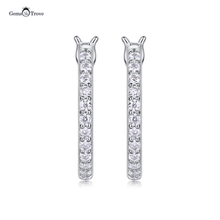 Moissanite Hoop Earrings