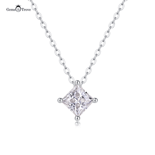 Princess Moissanite Pendant Necklace