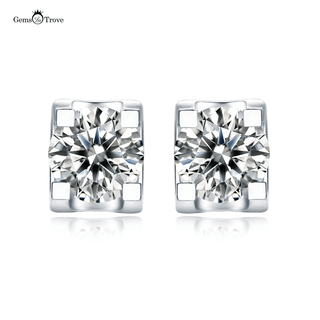 Bull Head Moissanite Earrings Studs