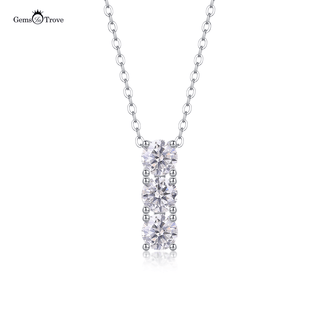 Trio of Light Moissanite Pendant