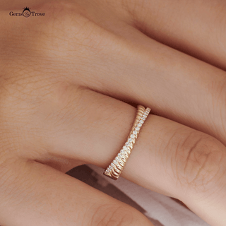 Elegant Braided Diamond Ring
