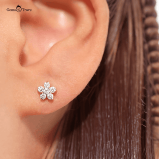 Diamond Star Stud Earrings