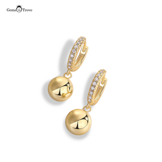 Moissanite Ball Hoop Earrings