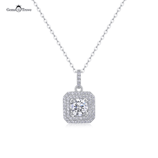 Radiant Moissanite Gem Pendant