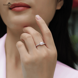 Classic Emerald Pave Radiance Ring