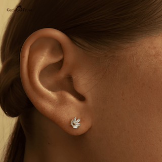 Crystal Gold Stud Earrings