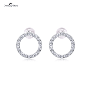 Elegant Moissanite Circle Earrings