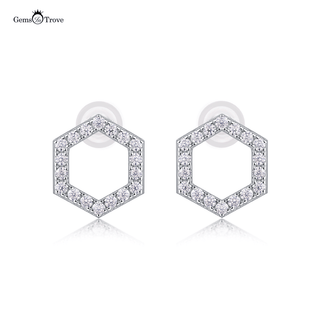 Radiant Hexagon Moissanite Studs