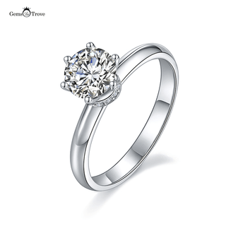 Hidden Halo Moissanite Diamond ring