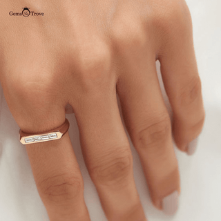 Four Baguettes Diamond Ring