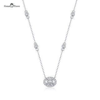 Oval Moissanite Pendant Necklace