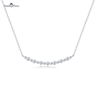 Moissanite Smile Bezel Pendant