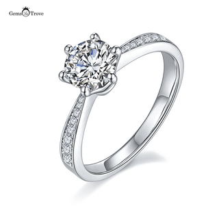 Crown Edge Moissanite Diamond ring