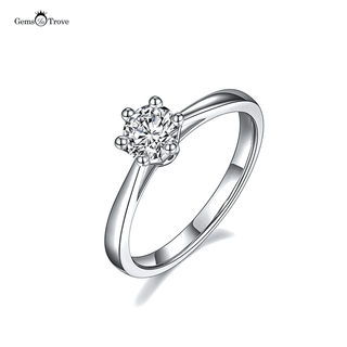 Moissanite diamond solitary ring