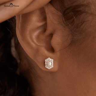 Elegant Diamond Cluster Stud Earrings