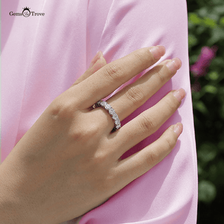 Moissanite Eternity Ring 925 Silver