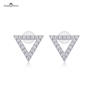 Moissanite Triangle Stud Earrings