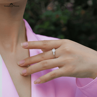 Elegant Cushion Moissanite Ring