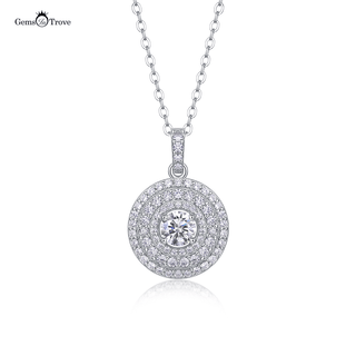 Radiant Moissanite Halo Pendant