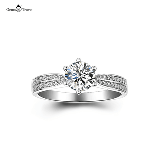 heirloom Pave Round Moissanite Ring