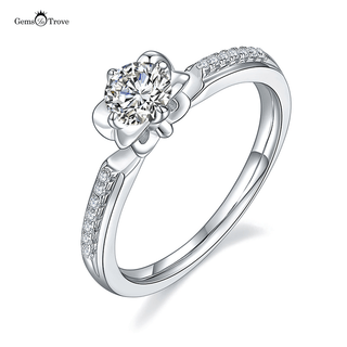 Floral Shape Moissanite Diamond ring