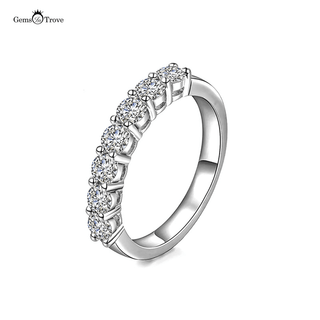 HALF ETERNITY MOISSANITE DIAMOND BAND