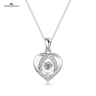 Moissanite Diamond Heart Love Pendant Necklace