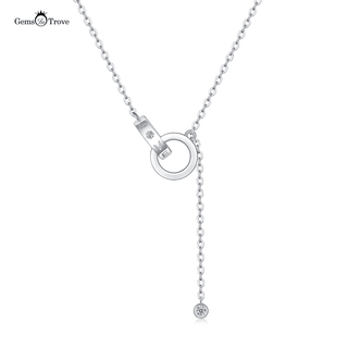 Moissanite dropper necklace