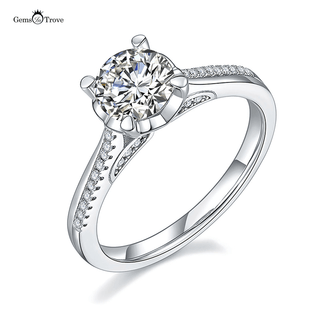 Sculptured Shoulder moissanite diamond ring