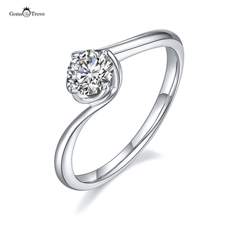 Flower Bud Moissanite Diamond Ring