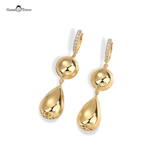 Catherine Moissanite Hoop Dangle Earrings