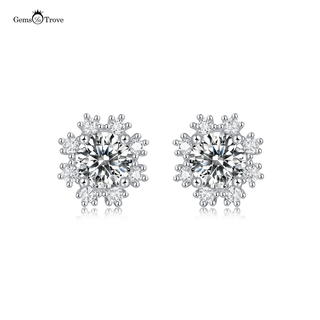 Moissanite snowflake Earrings studs