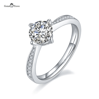 Dazzling pave Moissanite Rings