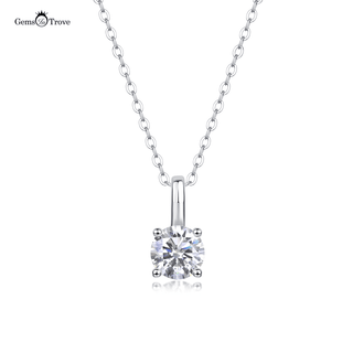 Lustrous Moissanite Pendant Necklace