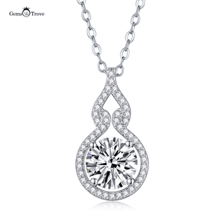 Luminous Moissanite Halo Pendant