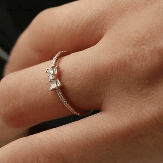 Elegant Bow Diamond Ring