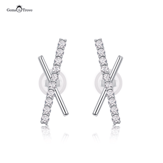 Moissanite X Stud Earrings