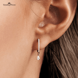 Sparkling Teardrop Diamond Earrings