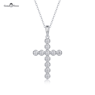 Bezel Set Moissanite Cross Pendant